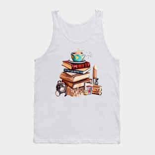 Adventure Coffee Book Tank Top